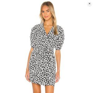 Floral Wrap Belted Mini Dress